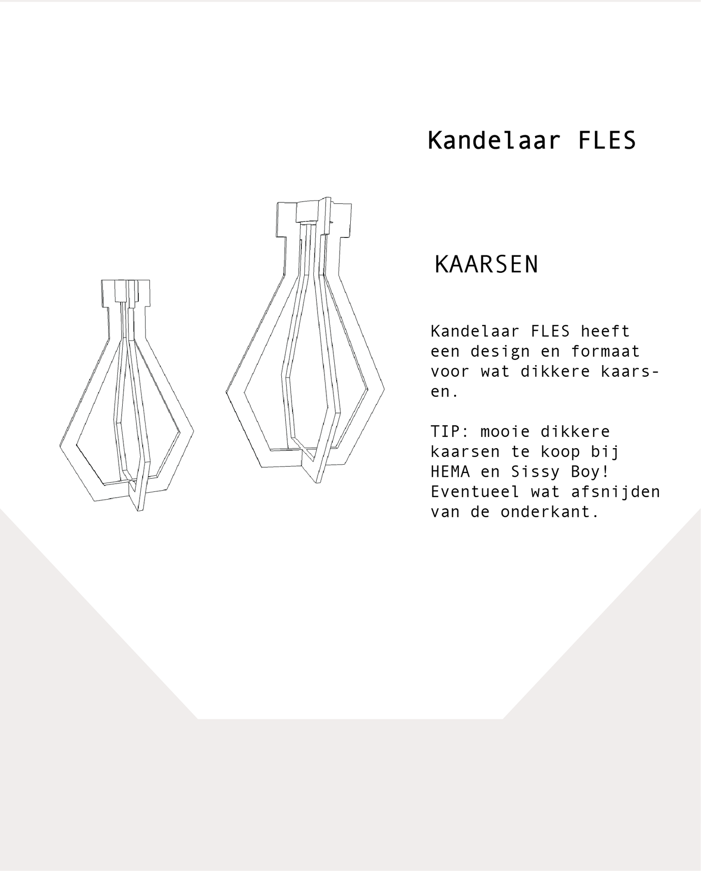 Kandelaar Fles